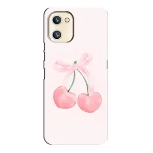 Чехол с розовым рисунком для Umidigi A13s (Розовые вишни)