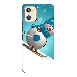 Новорічні Чохли для UMiDiGi A13s (VPrint) (Сніговик на лижах)
