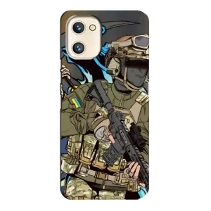 Чехлы с картинкой ЗСУ для Umidigi A13s (AlphaPrint) (Воїн ЗСУ)