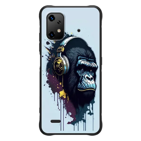Чехол с принтом «Горилла в наушниках» для UMIDIGI Bison X20