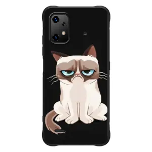 Чехол с принтом для UMiDiGi Bison X20 (AlphaPrint) Модные коты (Грустный кот)