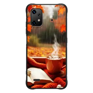 Чехол с уникальным дизайном «Осень с кофе» для UMiDiGi Bison X20 (Кофе и дождь)