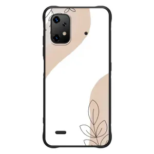 Силиконовый чехол с принтом в цветах на UMiDiGi Bison X20 (Нюдовая веточка абстракция)