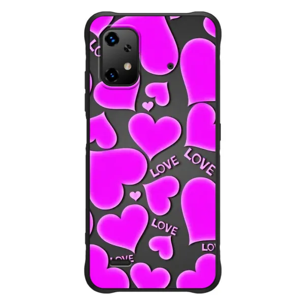 Чехол с принтом «Pink hearts» для UMIDIGI Bison X20