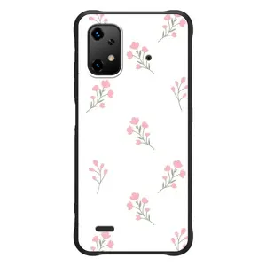 Чехол с розовым рисунком для UMiDiGi Bison X20 (Розовые цветы)