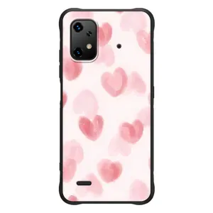 Чехол с розовым рисунком для UMiDiGi Bison X20 (Розовые сердечки)