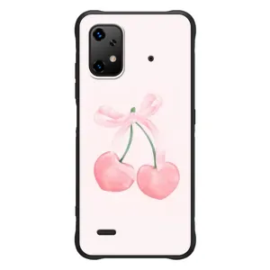 Чехол с розовым рисунком для UMiDiGi Bison X20 (Розовые вишни)