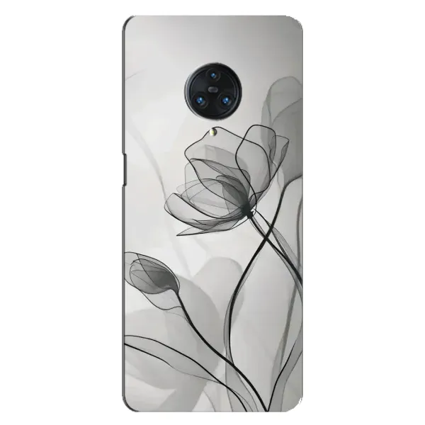 Чехол с принтом «Черные цветы» для Vivo Nex 3