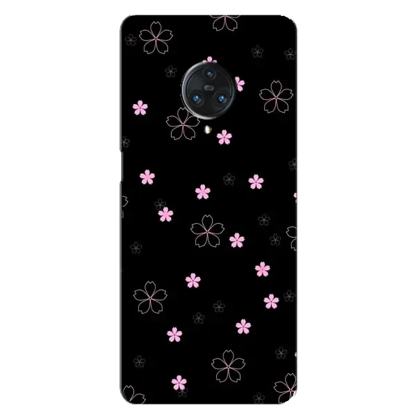 Чехол с принтом «Розовые цветы на черном» для Vivo Nex 3