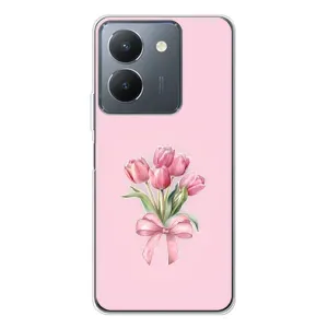Чехол с розовым рисунком для Vivo S30 Pro Mini (Букет цветов)