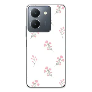Чехол с розовым рисунком для Vivo S30 Pro Mini (Розовые цветы)