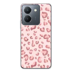Чехол с розовым рисунком для Vivo S30 Pro Mini (Розовый леопард)