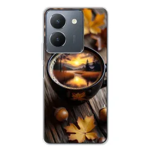 Чохол з унікальним дизайном 'Осінь з кавою' для Vivo S30 Pro Mini (Темна кава)