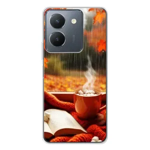 Чехол с уникальным дизайном «Осень с кофе» для Vivo S30 (Кофе и дождь)