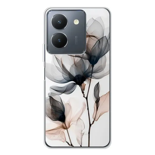 Чехол с принтом «Цветы на белом» для Vivo S30