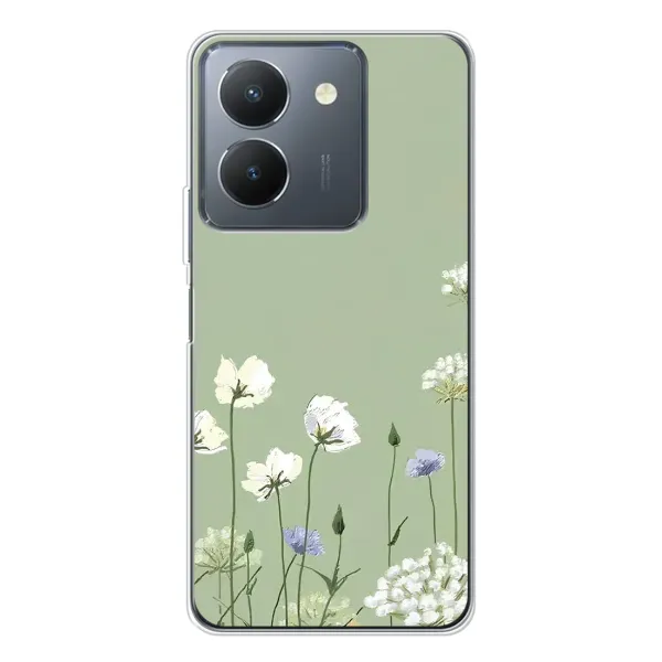 Чехол с принтом «Цветы на зеленом» для Vivo S30