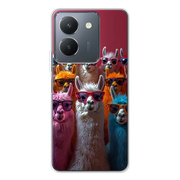 Чехол с принтом «Ламы в очках» для Vivo S30 Чехол с принтом «Ламы в очках» для Vivo S30