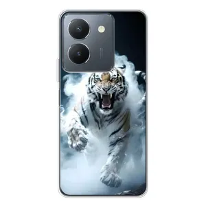 Чехол с картинкой «Хищники» для Vivo S30 (Белый тигр в дыму)