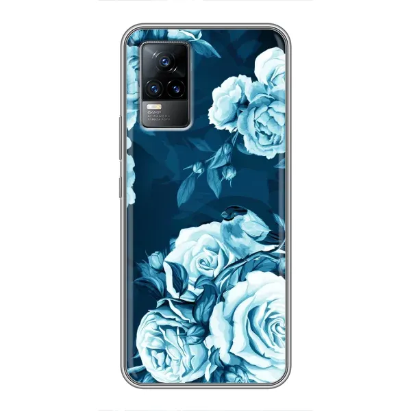 Чехол с принтом «Голубые Бутоны» для Vivo S9 Чехол с принтом «Голубые Бутоны» для Vivo S9