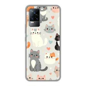 Чехол с рисунком кот на Vivo S9 (Коллаж котов)