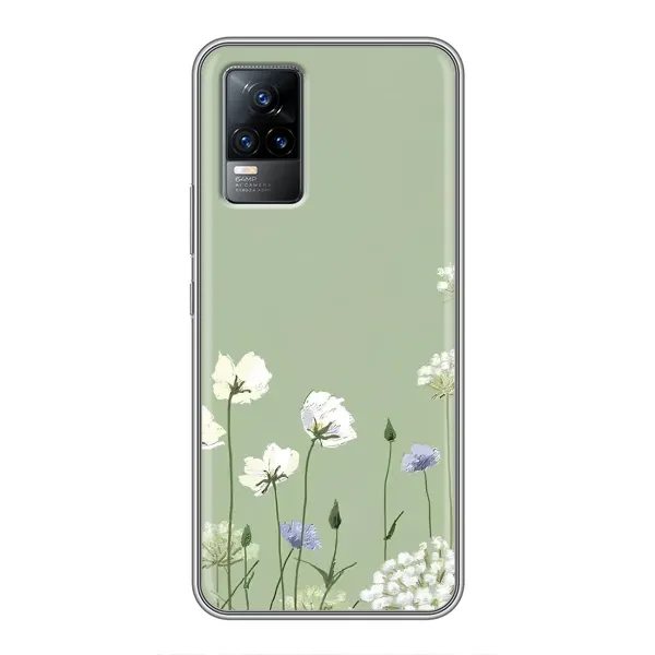 Чехол с принтом «Цветы на зеленом» для Vivo S9 Чехол с принтом «Цветы на зеленом» для Vivo S9