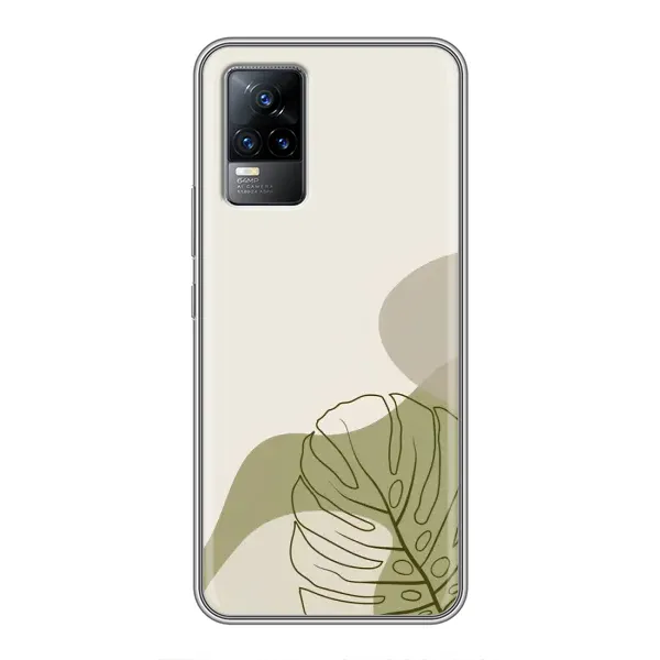 Чехол с принтом «Зеленая монстера дизайн» для Vivo S9