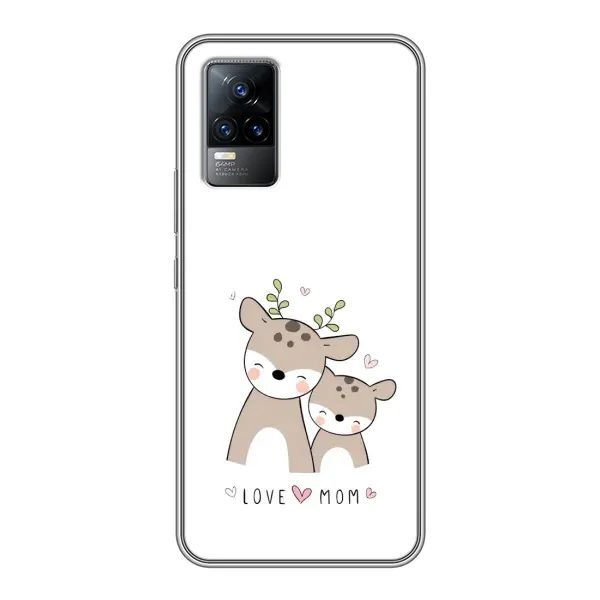 Чехол с принтом «Оленята мама и малыш» для Vivo S9