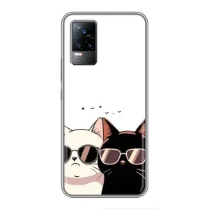 Чехол с рисунком кот на Vivo S9e (Коты в очках)