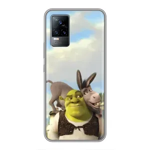 Чехол с мультфильмом Шрек на Vivo S9e (Шрек и Осел)