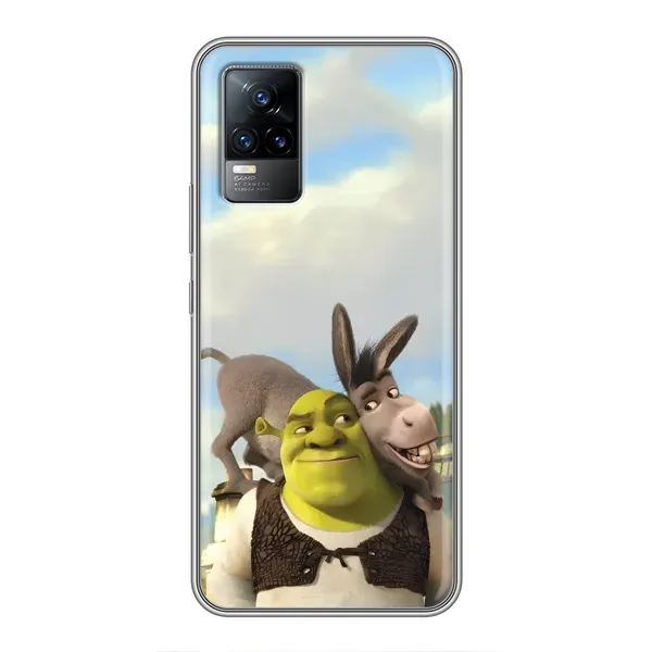 Чехол с принтом «Шрек и Осел» для Vivo S9e