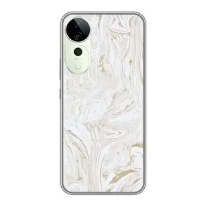 Мраморный чехол на Vivo T3 Ultra (VPrint) (Белый мрамор)