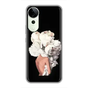 Чехлы (ART) Цветы на Vivo T3 Ultra (VPrint) (Белые цветы)