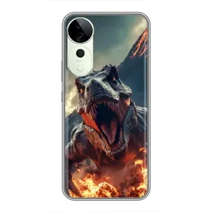 Чехол с картинкой «Хищники» для Vivo T3 Ultra (Огненный динозавр)