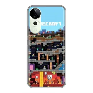 Чехол Майнкрафт на Vivo T3 Ultra (AlphaPrint) Minecraft (фон Minecraft)