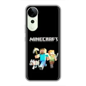 Чехол Майнкрафт на Vivo T3 Ultra (AlphaPrint) Minecraft (герои Minecraft)