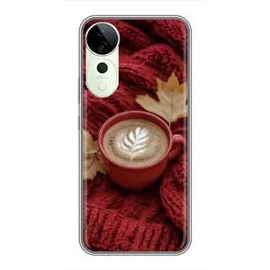Чехол с уникальным дизайном «Осень с кофе» для Vivo T3 Ultra (Кофе на пледе)