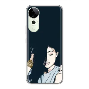 Чехол с печатью для Vivo T3 Ultra - (Мода) (AlphaPrint) (Красивая девочка)
