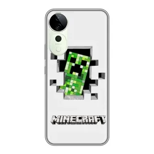 Чехол Майнкрафт на Vivo T3 Ultra (AlphaPrint) Minecraft (крипер Майнкрафт)