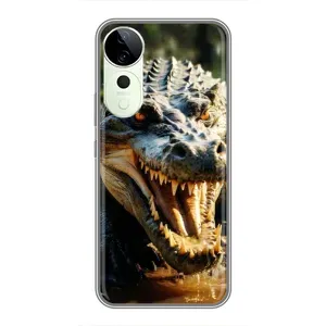 Чехол с картинкой «Хищники» для Vivo T3 Ultra (Опасный крокодил)