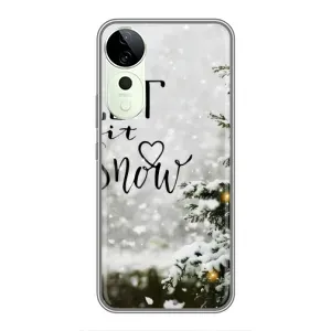 Новогодние, Праздничные Чехлы для Vivo T3 Ultra - 2024 год (Let it snow)