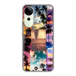 Силиконовый чехол с КАРТИНКАМИ лето для Vivo T3 Ultra (AlphaPrint) (Летний отпуск)
