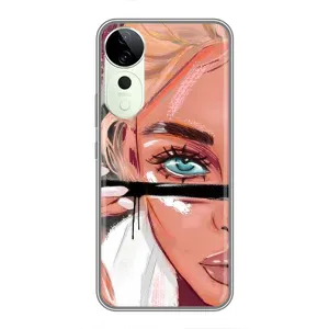 Чехол с печатью для Vivo T3 Ultra - (Мода) (AlphaPrint) (Макияж)