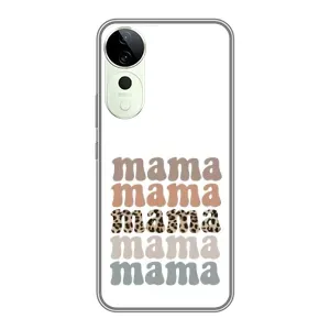 Чехлы для мамы на Vivo T3 Ultra (Текстовый коллаж мама)