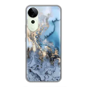 Мраморный чехол на Vivo T3 Ultra (VPrint) (Нежный мрамор)