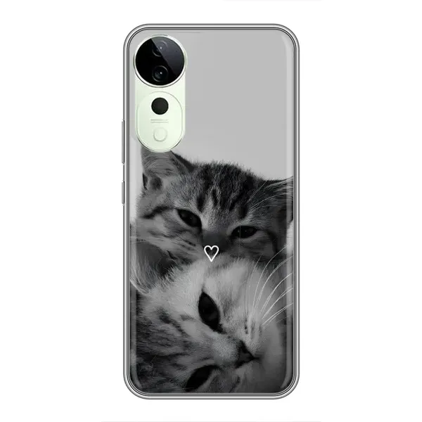Чохол з принтом «Пара котів» для Vivo T3 Ultra