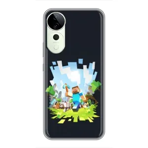 Чехол Майнкрафт на Vivo T3 Ultra (AlphaPrint) Minecraft (персонажи Minecraft)