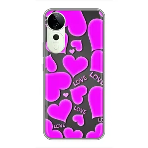 Чехлы для любимой на Виво Т3 Ультра (VPrint) (Pink hearts)