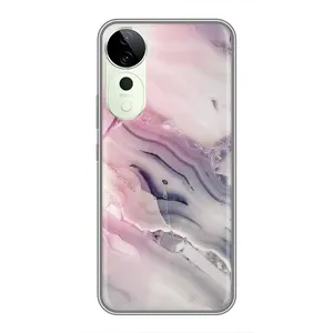 Мраморный чехол на Vivo T3 Ultra (VPrint) (Пурпурный Мрамор)
