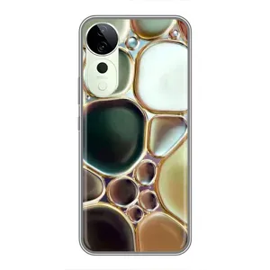 Мраморный чехол на Vivo T3 Ultra (VPrint) (Радужный Мрамор)
