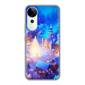 Рождественские Чехлы для Vivo T3 Ultra (VPrint) (Рождественский город)